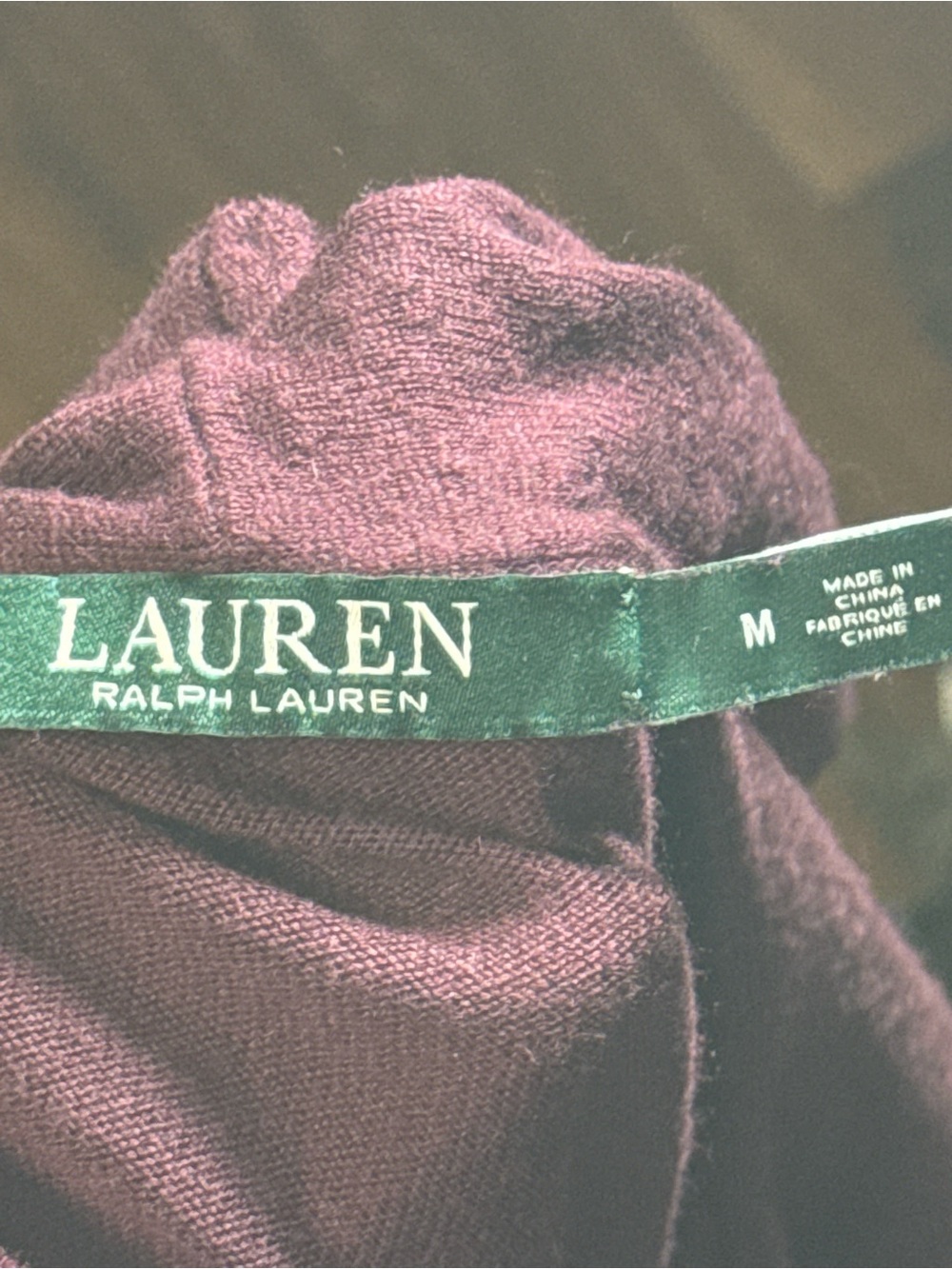 Lauren Ralph Lauren Women's size M Ruffle-Trim marron sweater - Picture 4 of 4